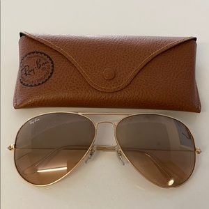 Ray Ban Aviators G15 lenses, gold/brown